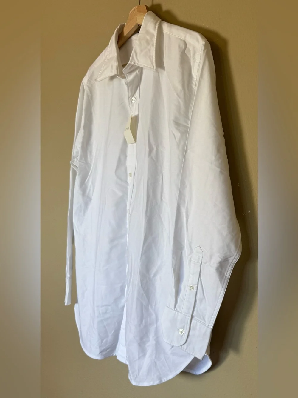 J. Crew White Ludlow Premium Dress Shirt with Point Collar NWT Size 16/33